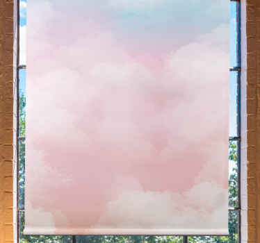 Açık mavi ve pembe doku bulut Stor perdeler - TenStickers