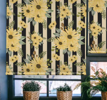 Solros blommotiv Rullgardin blommor och växter - Tenstickers