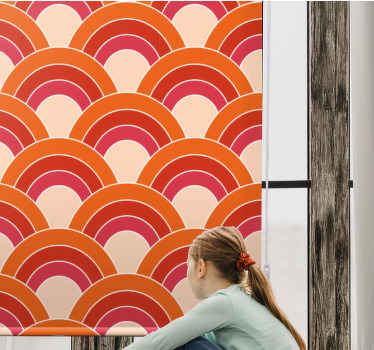 Geometric petals pattern Original roller blind - TenStickers