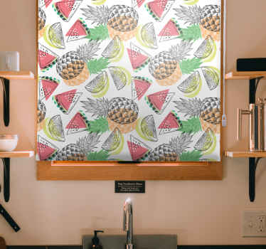 Letné ovocie pestrý vzor moderná roleta - Tenstickers