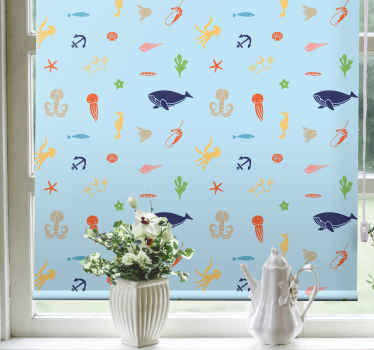 Wohnzimmer Rollos Meerestiere auf licht - TenStickers