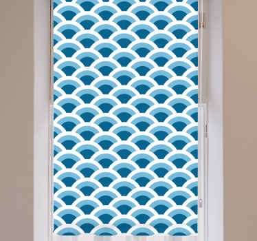 Blue tones fish scales Bathroom blind - TenStickers
