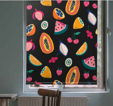 Rollo Fenster Obst farbenfrohes tropisches motiv - TenStickers