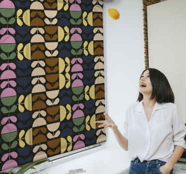 Fargede koppblomster rullegardin blomster - Tenstickers