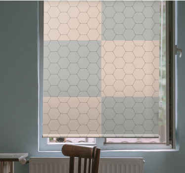 Rollo Fenster Elegant sechseck-musterblöcke - TenStickers
