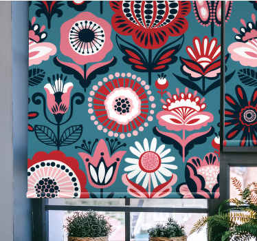 Rollo mit Blumen Dekoratives Muster - TenStickers