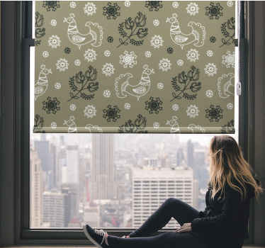 Rolo zavjese životinje šarmantni uzorci ptica - TenStickers