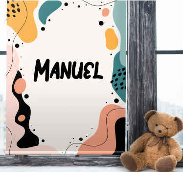 Herkkä abstrakti aaltoja painettu ikkuna varjossa - Tenstickers