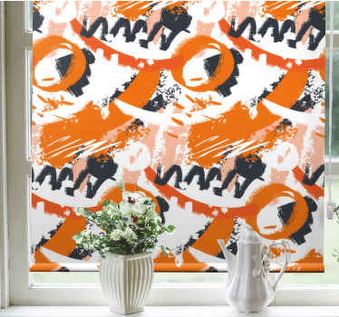 Abstract Circular Motif pattern roller blind - TenStickers