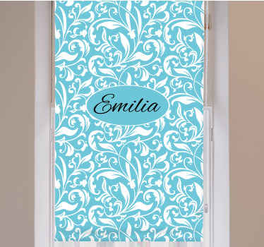 Personalized Flower Motif floral blind - TenStickers
