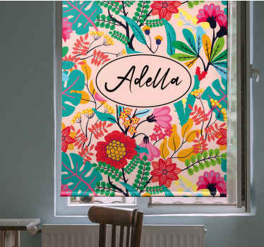 빈티지 색상 꽃 디자인 사용자 정의 블라인드 - TenStickers