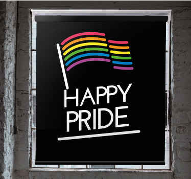 Rollo Fenster Spruch regenbogenflaggenbotschaft - TenStickers