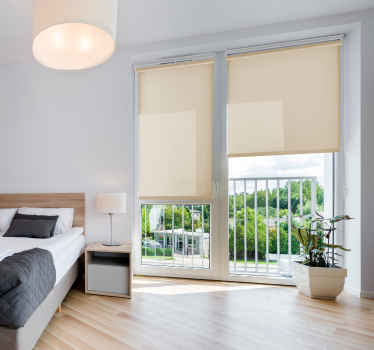 Store enrouleur translucide beige uni - TenStickers