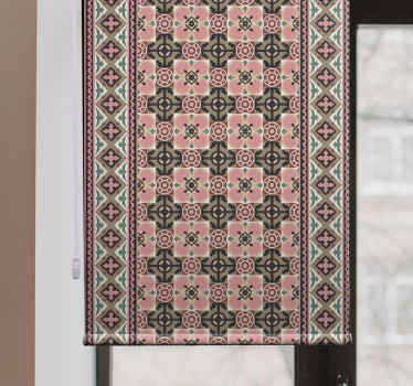 Textura e padrão de gaios azuis espanhóis cegos. Padrão de azulejo geométrico rosa e marrom que ficará muito bem. Obtenha-o com envio imediato.