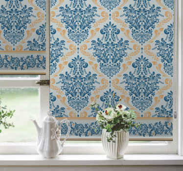 Stores style baroque motif bleu - TenStickers