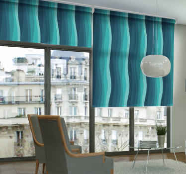 Rollo Wohnzimmer welliges blaues muster - TenStickers