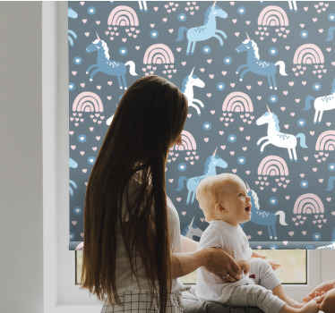 ροζ ουράνια τόξα με μονόκερους ρολά που ζωγραφική - TenStickers