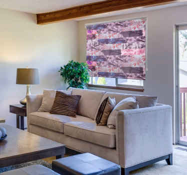 Store collage floral tons mauves - TenStickers