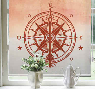 Compass Navigation world map roller blind - TenStickers