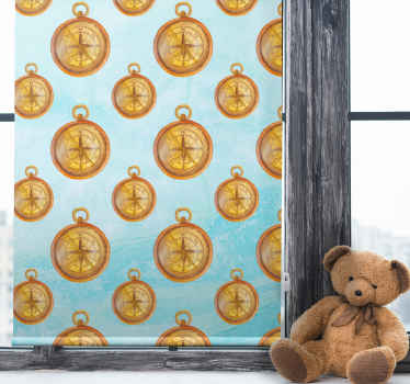 Store enrouleur original modèle de boussole vintage - TenStickers