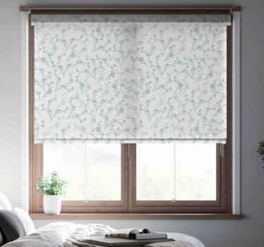 Store enrouleur floral vert d'eau chic - TenStickers