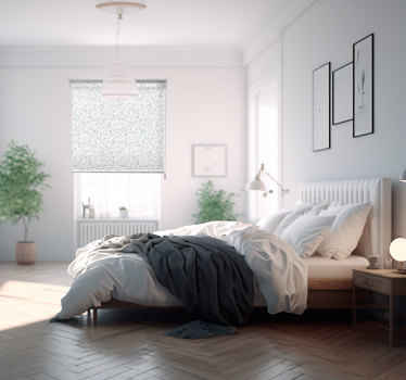 Store enrouleur floral vert d'eau chic - TenStickers