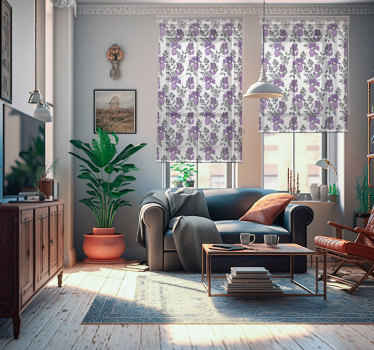 Store fleurs style motif iris - TenStickers