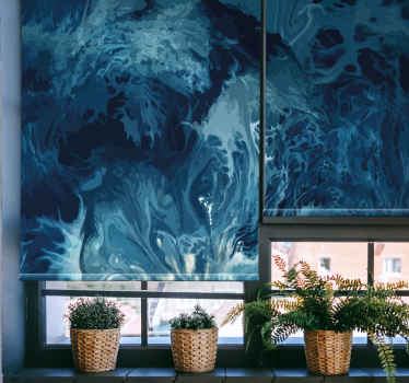 Fluid Ocean Waves texture and pattern roller blind - TenStickers