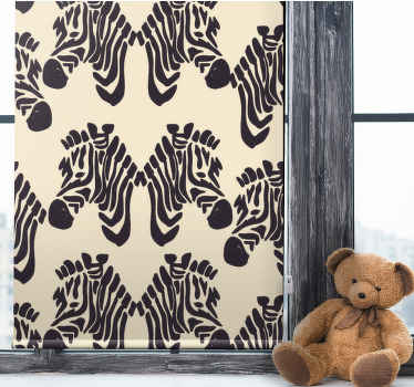 Estor animales Caras de cebra beige - TenVinilo