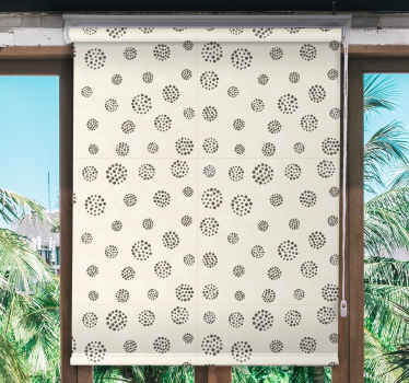 Gevlekt cirkelvormig patroon rolgordijn hoofd slaapkamer - TenStickers