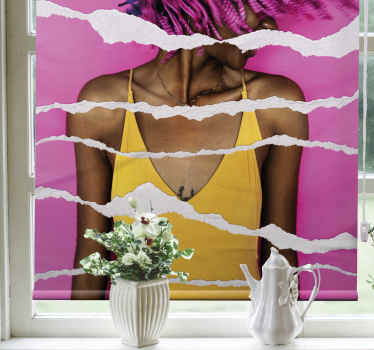 Tenda a rullo con stampa effetto carta strappata - TenStickers