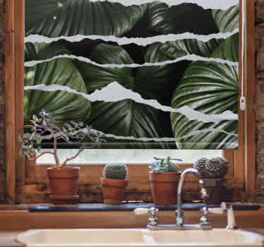 Folha com cortina de quarto principal de papel rasgado - TenStickers