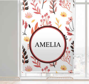 Pisano cvetje senčilo za okna po meri - TenStickers