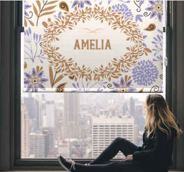 Rollo Fenster Blumen individuelles blumendesign - TenStickers