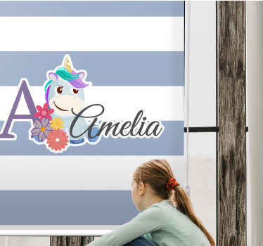 Unicorn name personalised blind children - TenStickers