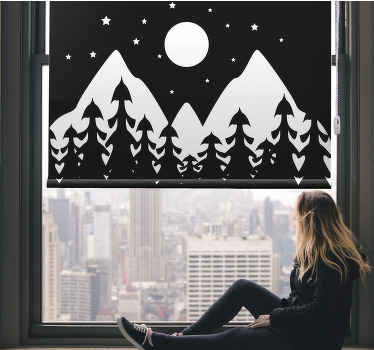 Berg med tallar rullgardin - Tenstickers