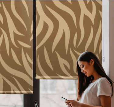 棕色和米色虎皮儿童卷簾 - TenStickers