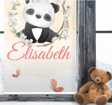 Baby panda with name blind children - TenStickers