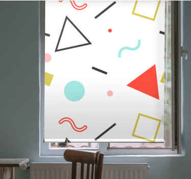 Estor enrollable moderno formas geométricas minimalistas - TenVinilo