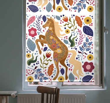 Store enrouleur animaux silhouette de cheval majestueuse - TenStickers