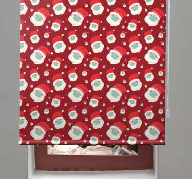 Estor enrollable divertido caras de santa con máscara - TenVinilo