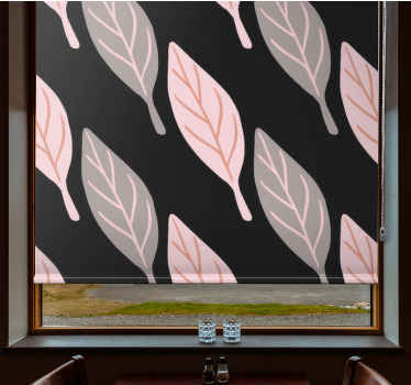 Ružičasto i sivo šumsko lišće i Rolo zavjese biljka - TenStickers