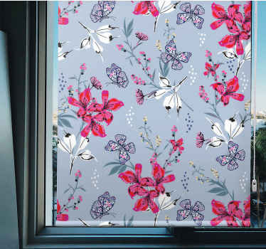 Roses and butterflies Flowers and plant blind - TenStickers