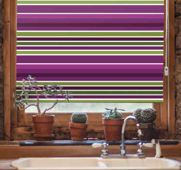 Purple and green motif bathroom roller blind - TenStickers