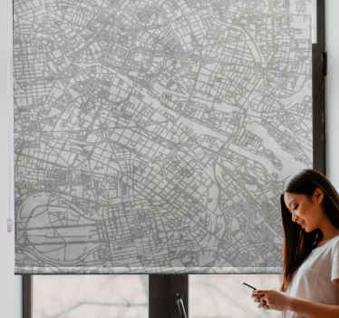 Estor enrollable original esquema del mapa de la ciudad - TenVinilo