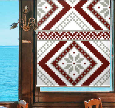 Store enrouleur textures et motifs motif textile géométrique - TenStickers