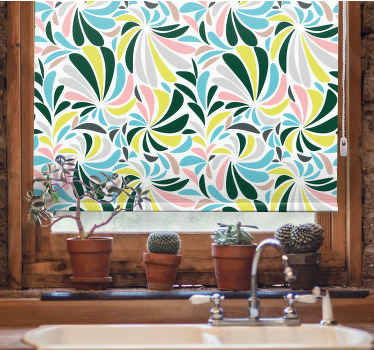 Rollo Fenster Blumen und Pflanzen stilvolles blumenmuster - TenStickers