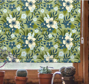 夏天五颜六色的花少年卷簾 - TenStickers