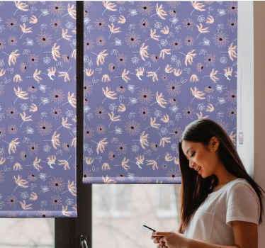 橙色和紫色抽象青少年卷簾 - TenStickers