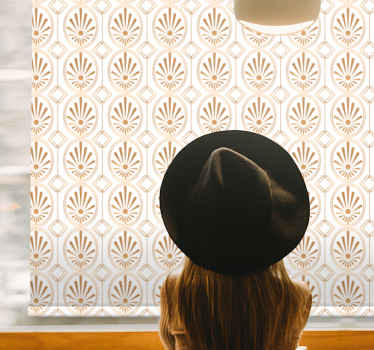 "아르 데코" 플라워 패턴 우아한 블라인드 - TenStickers